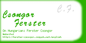 csongor ferster business card